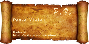 Paska Vivien névjegykártya